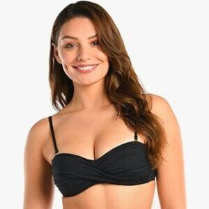 La Blanca Women's Standard Island Goddess Bandeau Bikini Swimsuit Top